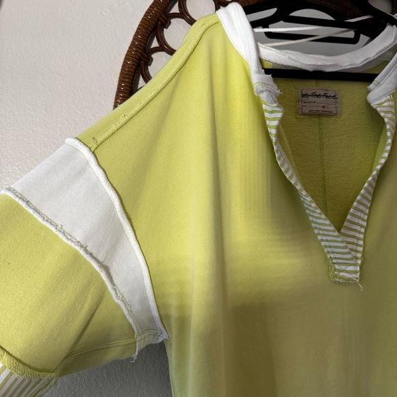 Free People We The Free Clean Prep Polo Pullover Top Light Green Size XL - Picture 5 of 8